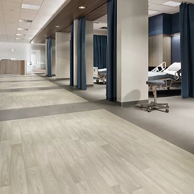 Mohawk Juniperous Resilient Sheet installed in healthcare