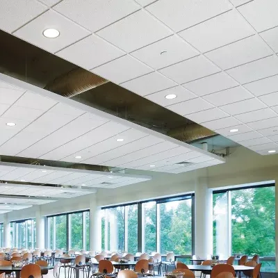 Armstrong Commercial Ceiling Systems in Cafeteria