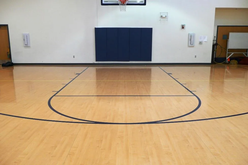 hardwood gym floor installation photo